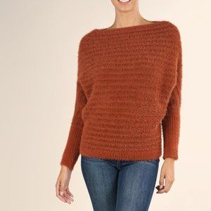 Burnt orange Fuzzy sweater